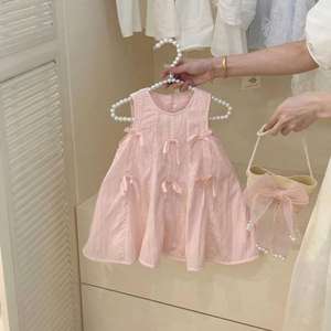 Abito Estivo Coreano Senza Maniche per Ragazze, Vestito a Tinta Unita con Fiocco, Casual e Carino - Product Image 6