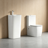 WC intelligent et lavabo complet avec sanitaires, ensemble WC et salle de bain complète