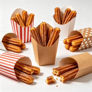 Caja Plegable Personalizada <span class=keywords><strong>para</strong></span> Churros, Contenedor Desechable Español, Ligero, Aislado, de Grado Alimenticio <span class=keywords><strong>para</strong></span> Papas Fritas - Product Image 2