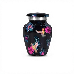 Mini urna pequeña de recuerdo de colibrí para cenizas, Mini urna pequeña para cenizas humanas, urna masculina para adultos con bolsa de terciopelo gratis - Product Image 1