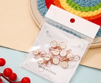 10 pièces/sac, boutons en alliage de couleur 0-9 sans boutonnière, accessoires de tricot pour pulls