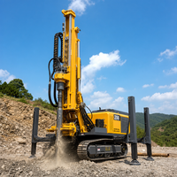 Foreuse à chenilles diesel de 200 m pour puits d'eau avec boîte de vitesses et moteur, capacité de 4,7 T, diamètre de tige de forage de 76/89 mm pour projets d'irrigation