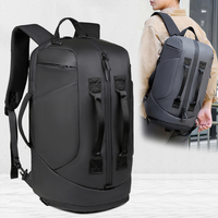 Tas Ransel Perjalanan Modis dengan Tali Pengikat Koper, Tas Ransel Laptop Multifungsi, Tas Duffel Perjalanan yang Dapat Diubah