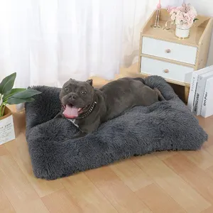 Produsen grosir bantal tempat tidur anjing busa memori ganda bisa dicuci kasur mewah bantal tempat tidur anjing Sofa
