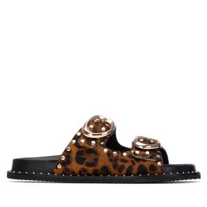 Sandalias Carmela Donna con Estampado de Leopardo, Tacón Bajo de 2.5 cm, Talla 37 - Product Image 1