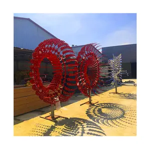 Escultura de metal para decoración al aire libre, escultura de spinner de viento cinético para grandes artes mecánicas, venta directa de fábrica, venta al por mayor