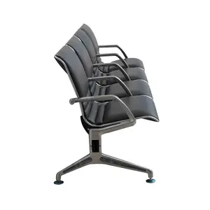 Sedia da divano imbottita in pelle piena commerciale di alta qualità sedia per mobili da ufficio sedia da attesa per sala Reception