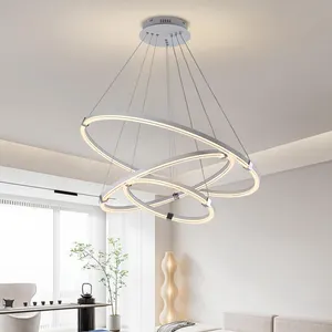 Zhongshan Usine Télécommande Intelligente Plafond Cercle Anneau En Aluminium De Luxe Musées Led Lustres Lampe