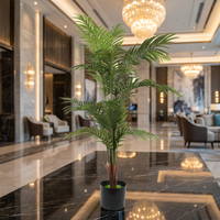 Vente en gros de palmiers Areca artificiels réalistes de grande taille, plantes tropicales artificielles pour la décoration intérieure et extérieure de villas, hôtels, halls d'entrée, cafés, bureaux