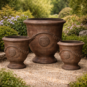 Jardinières d'extérieur modernes écologiques toutes saisons, finition peinte, prix d'usine, pots de fleurs ronds en fibre de verre - Product Image 4