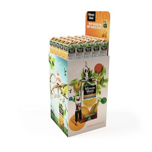 Customized Foldable Eco-Friendly Recycled Cardboard Dump Bins Display <b>Stand</b> for Supermarket Beverage Promotion - Product Image 4