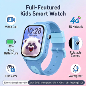 Montre connectée pour enfants étanche IP67 4G, multi-modes, localisation GPS précise, appel vidéo SOS, 800 mAh, montre connectée Android pour enfants AS06 - Product Image 1