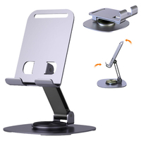 360 °   Soporte Plegable de Aleación para Accesorios de Teléfono Móvil, Soporte de Escritorio para Reloj
