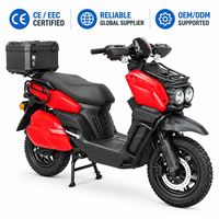 Scooter électrique de livraison de marchandises robuste avec barres anti-collision et grand coffre de rangement pour aliments