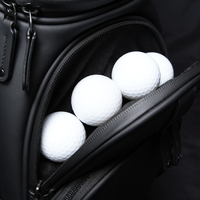 Bolsa de Golf ASL OEM de Marca con Logotipo Personalizado, Negra, Tipo Tour, Ligera, Duradera, de Cuero PU, Impermeable, para Carrito, con 14 Divisores