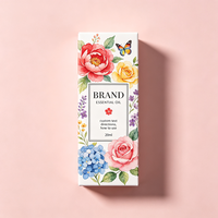 Boîte d'emballage cosmétique naturelle personnalisée avec logo d'usine, production en 72h, carton blanc recyclable, pliable