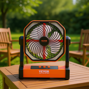 Ventilador de Mesa Portátil Vevor de 8 Pulgadas, Recargable, con Batería, 4 Velocidades, Plegable, Motor de Corriente Continua, Uso en Interiores y Exteriores - Product Image 2