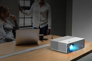 Smart LED Multimedia <b>Projector</b> <b>Android</b> 1080P 4K Support 6000 Lumens Built-in Speakers Overhead Ceiling Business Office Home VL33 - Product Image 2