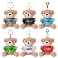 Porte-clés animal en peluche Offre Spéciale Promotion Logo Mini jouet doux mignon ours en peluche personnalisé porte-clés