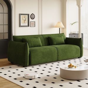 Vintage Style Island Sofa Straight Line Double Chenille Fabric Living Room Furniture - Product Image 1