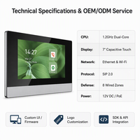 Monitor Interkom Video SIP Layar Sentuh 7 Inci H803 Linux PoE WiFi Video Door Phone Audio Dua Arah untuk Apartemen Villa