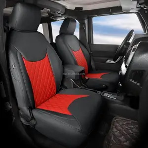 Хит продаж, чехлы на сиденья для Jeep Wrangler Jk 2007-2017, полный комплект, роскошные кожаные автомобильные аксессуары, водонепроницаемая защита