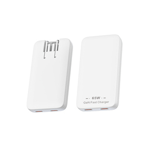 Prise Interchangeable Pliable US Plug UK EU AU Plug PD65W GaN PD <span class=keywords><strong>Chargeur</strong></span> Ultra Mince - Product Image 5