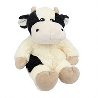 Peluche Vache en Polyester et Coton PP, Chauffable au Micro-ondes, Jouet en Peluche Mignon de Dessin Animé, Taille 11-30cm, Vente en Gros Direct Usine