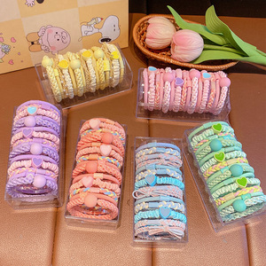 Nouveau design, 15 pièces par lot, élastiques à <span class=keywords><strong>cheveux</strong></span> en caoutchouc de haute qualité avec perles, vente en gros en vrac pour enfants et bébés, <span class=keywords><strong>accessoires</strong></span> pour <span class=keywords><strong>cheveux</strong></span> - Product Image 4