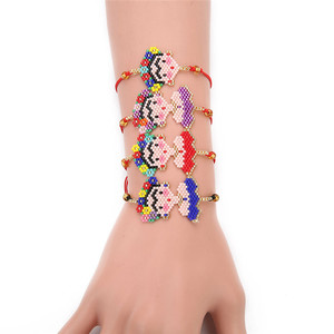 Las mujeres pulsera encanto pulsera <span class=keywords><strong>de</strong></span> la joyería cara linda amistad <span class=keywords><strong>pulseras</strong></span> <span class=keywords><strong>de</strong></span> <span class=keywords><strong>hilo</strong></span> <span class=keywords><strong>rojo</strong></span> cadena pulsera <span class=keywords><strong>de</strong></span> muñeca banda - Product Image 1