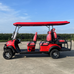 Vendita calda 6 posti <span class=keywords><strong>Golf</strong></span> Cart elettrico fuoristrada. Camping Vehicle Outdoor. City Station Wagon. Dotato di sedile ribaltabile a motore da 7.5KW - Product Image 4