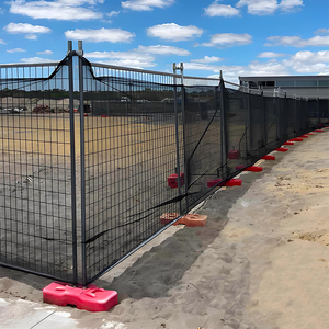 Panneau de barrière de chantier robuste, galvanisé et thermolaqué, pour le contrôle des foules, clôture temporaire, vente directe usine CE ISO, Australie - Product Image 1