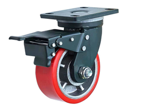 4/5/6/8 inch iron core polyurethane wheel Manufacturer High Load Capacity Industrial Castor Heavy Directional <b>Trolley</b> caster - Product Image 2