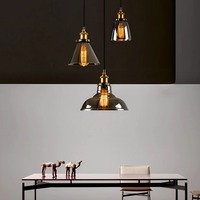 Luminaire suspendu miniature rétro créatif électroplaqué pour cuisine, salle à manger, bar
