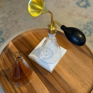 Dispositivo de Exhibición de Aromas de 80 ml, Botellas de Vidrio Transparente con Doble Capa de Latón para Perfume, Fragancia, Aceite Esencial y Café, con Logotipo Personalizado OEM - Product Image 2