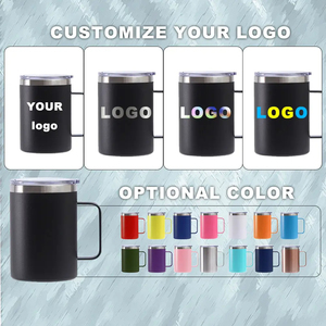 Classic Matte Black 12oz 16oz Stainless Steel Travel Coffee Tumbler Sliding Lock Lid Handle Leak-Proof BPA Free Microwave Safe - Product Image 6