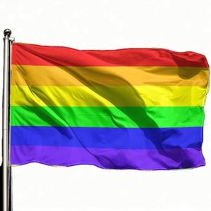 ธงสีรุ้งหลากสีสำหรับขายส่ง ธงสัญลักษณ์แห่งความสุข ธงเกย์ ธง LGBT สำหรับงานพาเหรด - Product Image 3