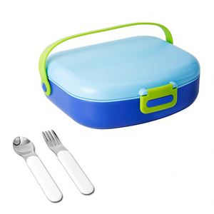 <b>Lunch</b> Box Flip Over Bento Box Portable Plastic Four Grid <b>Lunch</b> Box for Students and Children - Product Image 5