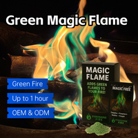 Fabricant professionnel de poudre magique à flamme verte, poudre magique à changement de couleur, OEM et ODM pour cheminée de Noël, feu de joie