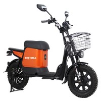 Scooter électrique urbain avec pneus larges, panier avant et porte-bagages arrière, freins à disque, suspension intégrale pour adultes