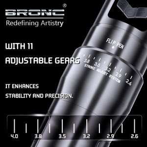 Stylo sans fil à course réglable pour SMP et <span class=keywords><strong>tatouage</strong></span> 1500 + heures durée de vie SIREN 2 pièces 1800 MAh batterie utilisation d'aiguille jetable - Product Image 6