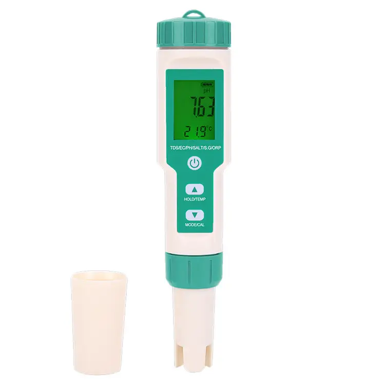 7 in 1 PH/TDS/EC/ORP/S.G/Salinity/Temp Meter for Drinking Water Pool Hydroponics for Lab Aquarium