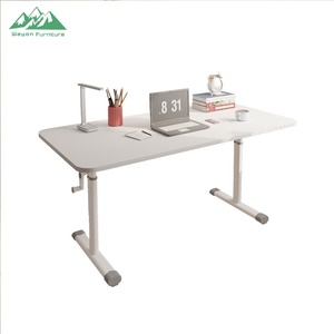 Scrivania <span class=keywords><strong>in</strong></span> <span class=keywords><strong>Vetro</strong></span> con Manovella Manuale Wayon per Studenti, Facile Montaggio, Postazione di Studio Ergonomica con Altezza Regolabile - Product Image 4