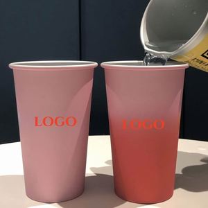 Gobelet isotherme réutilisable en aluminium de qualité alimentaire, 450 ml, avec logo personnalisé, changeant de couleur à froid, pour cola, café glacé américain, bière - Product Image 1