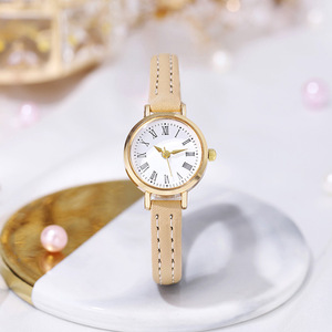 Nouvelle montre de plongée sportive de luxe pour femme, étanche 5 ATM, boîtier en acier inoxydable, bracelet en cuir PU, tendance pour étudiants et couples - Product Image 4