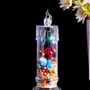 Luxury Iridescent Eternal Flowers Led Candles <b>Battery</b> <b>Operated</b> Flameless Candle Gift Home Wedding Decor Electric Pillar Candles - Product Image 6