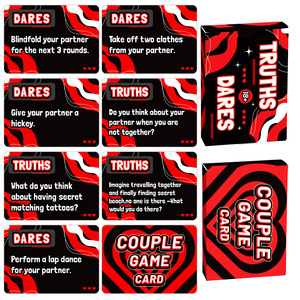 NOUVEAU Jeu de cartes à gratter <span class=keywords><strong>Vérité</strong></span> <span class=keywords><strong>ou</strong></span> Défi pour couples, 50 cartes en boîte, pour célébrations d'anniversaire - Product Image 1