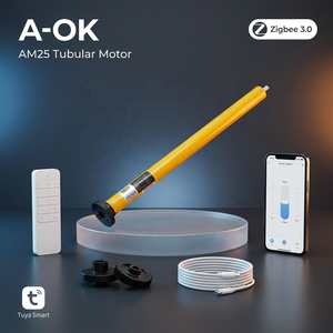 มอเตอร์ม่านม้วนอัจฉริยะ A-<span class=keywords><strong>OK</strong></span> AM25 ขนาด 25 มม. มอเตอร์ท่ออัตโนมัติ Zigbee ใช้งานร่วมกับ <span class=keywords><strong>Alexa</strong></span> <span class=keywords><strong>Google</strong></span> Home สำหรับสำนักงาน ทำจากอะลูมิเนียม - Product Image 3