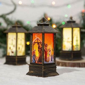 Factory Wholesale Christmas Decorations Supplies <b>Mini</b> LED <b>Lanterns</b> Santa Claus Snowman Elk for Parties Battery - Product Image 3