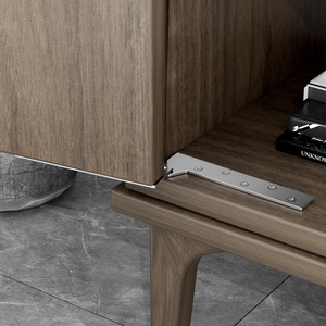 Charnière de porte de meuble en acier inoxydable épaissi en forme de sept, charnière invisible rotative pour armoire, vente en gros - Product Image 2